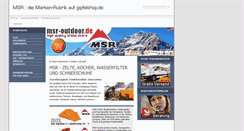 Desktop Screenshot of msr-outdoor.de